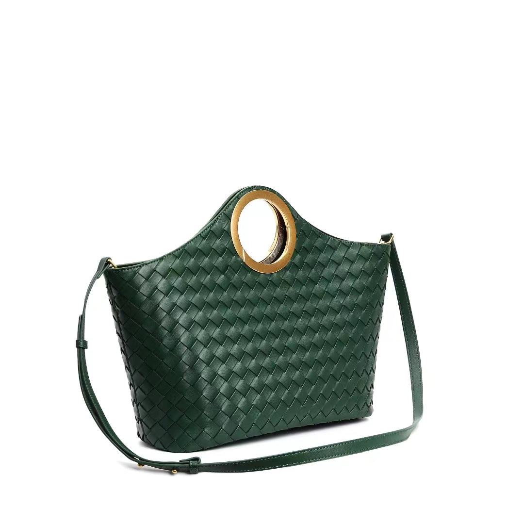 Luxe Woven Circle Bag