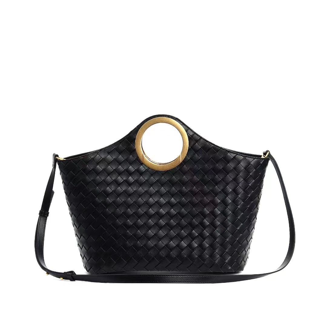 Luxe Woven Circle Bag