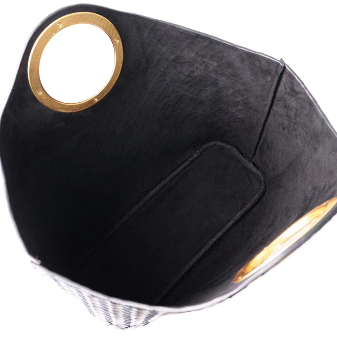 Luxe Woven Circle Bag