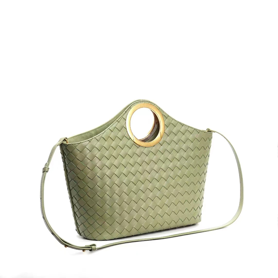Luxe Woven Circle Bag