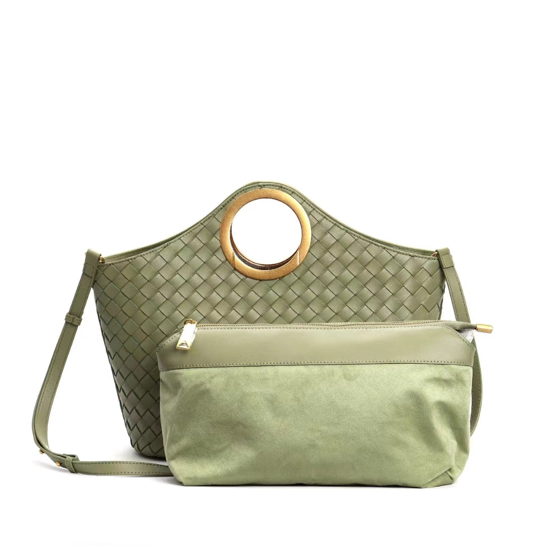 Luxe Woven Circle Bag