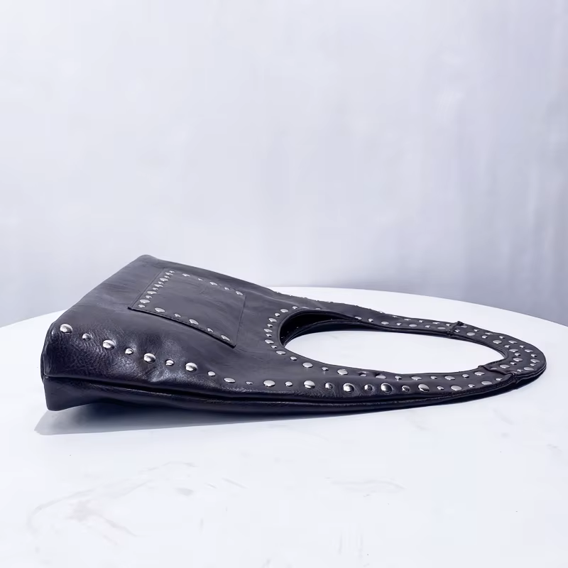 Vintage Luxe Vegan Studded Tote