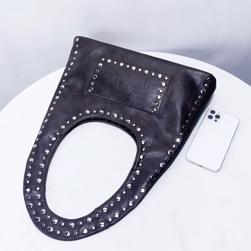 Vintage Luxe Vegan Studded Tote