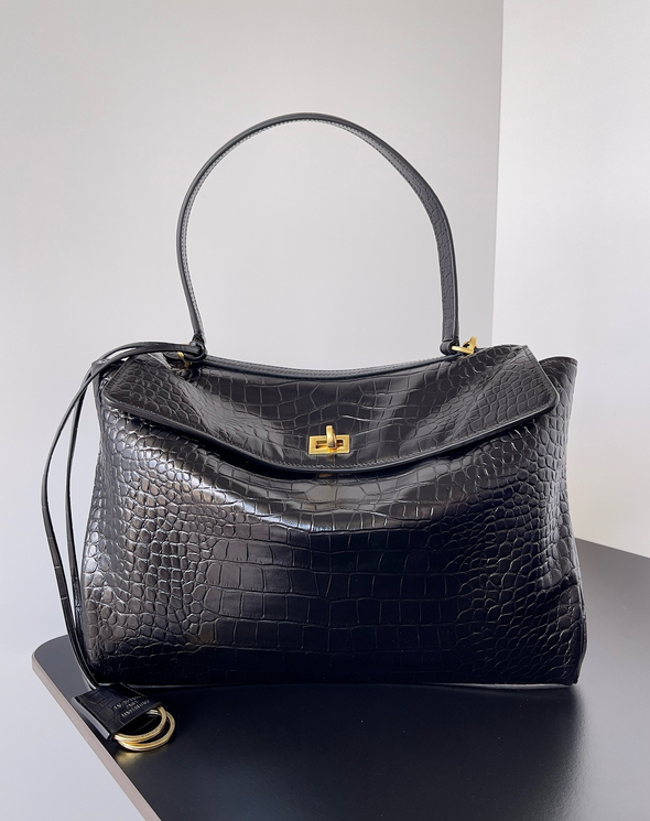 Classic Cowhide Leather Handbag