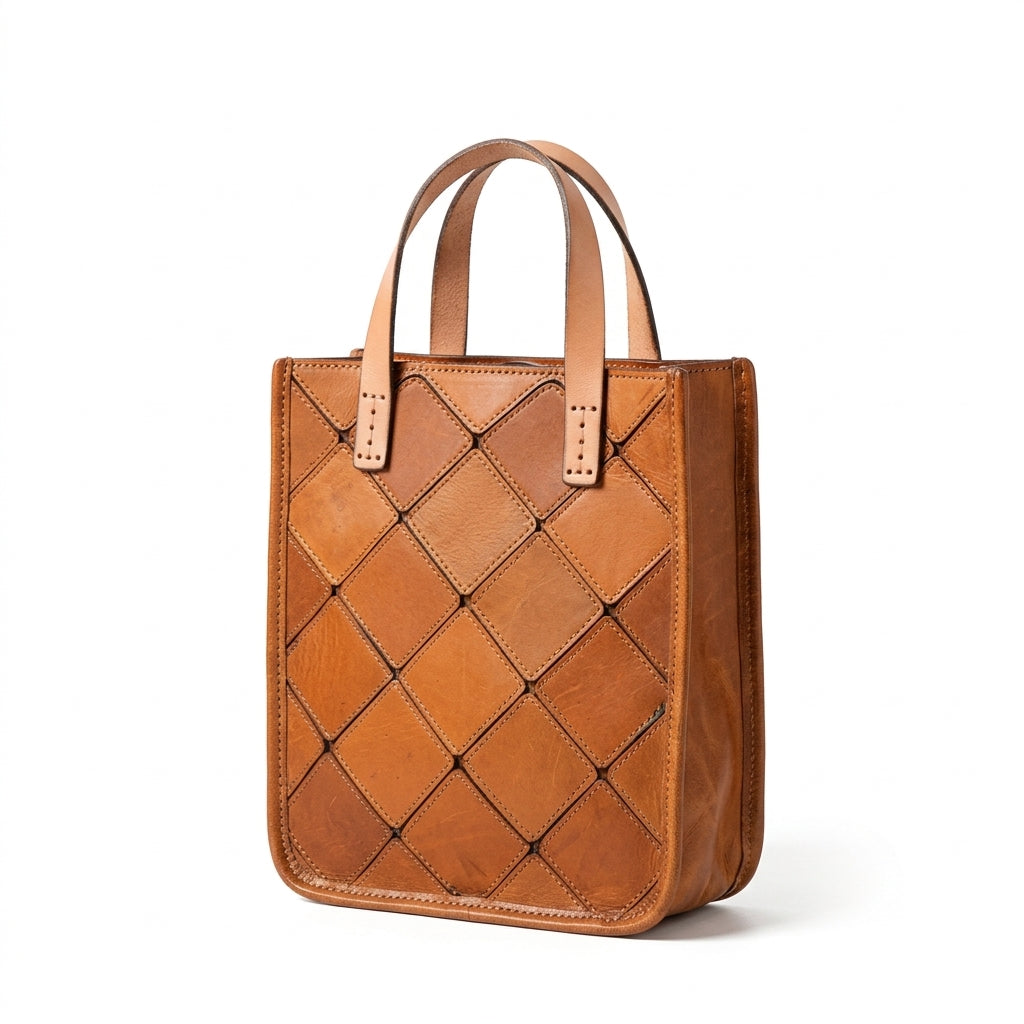 Italian Quilted Leather Mini Tote by Christina Shiefer