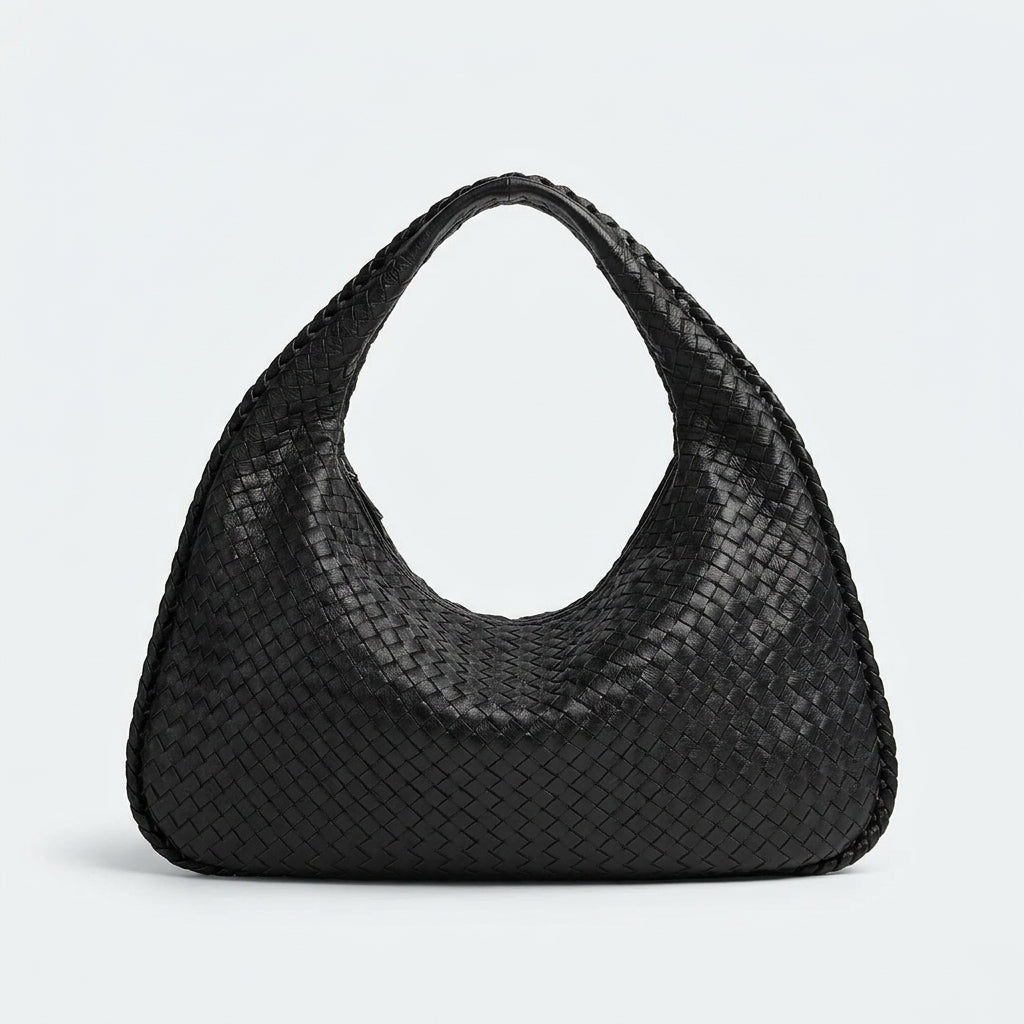Woven Lambskin Leather Hobo Bag by Christina Shiefer
