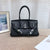 Structured Cowhide Leather Handbag