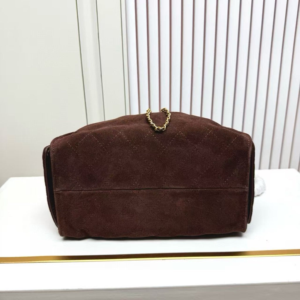 Suede handbag