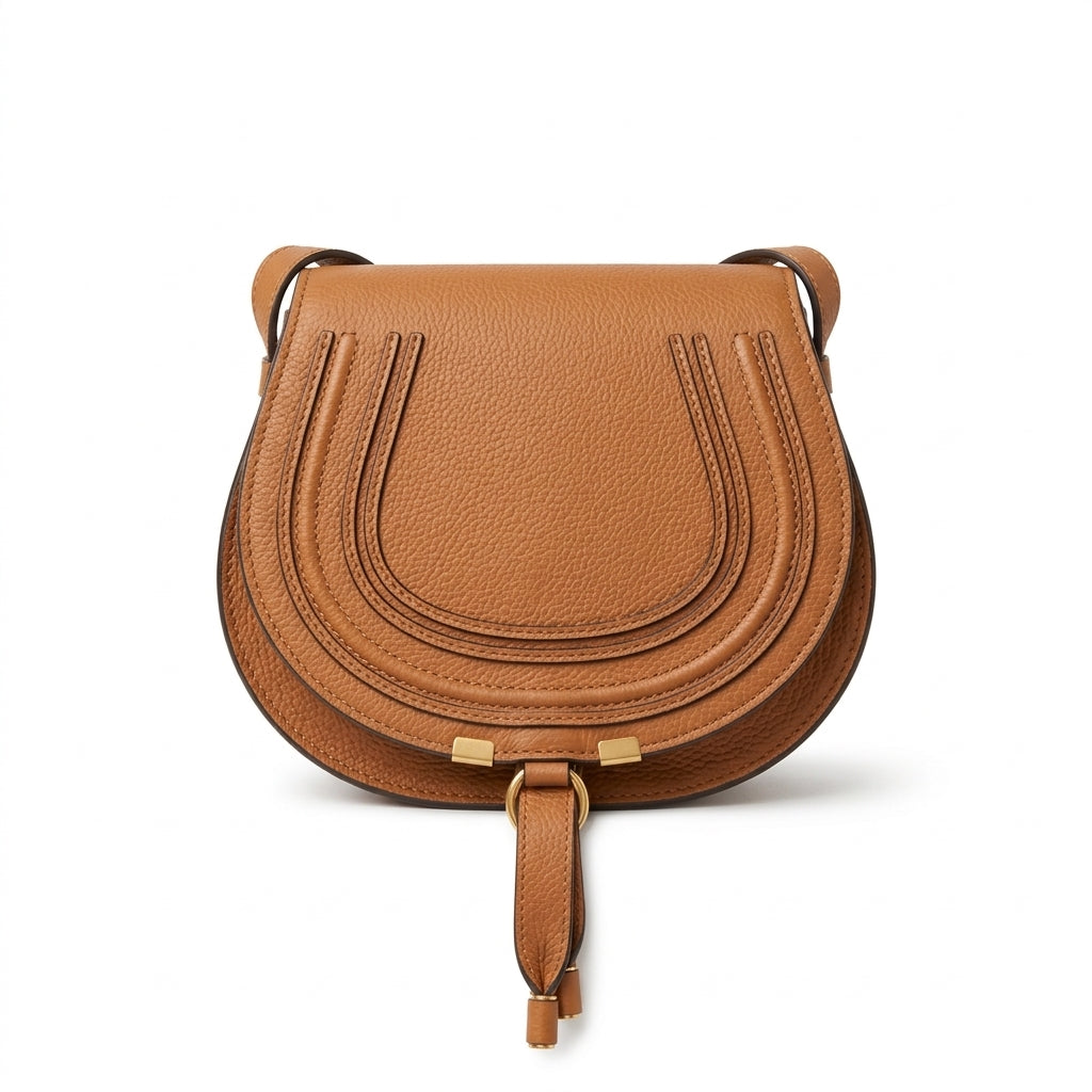 Cowhide Leather Saddle Bag by Christina Shiefer