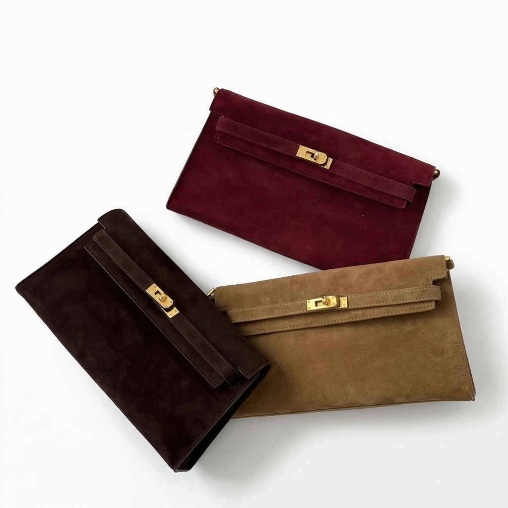 Genuine Suede Classic Shoulder Bag by Christina Shiefer