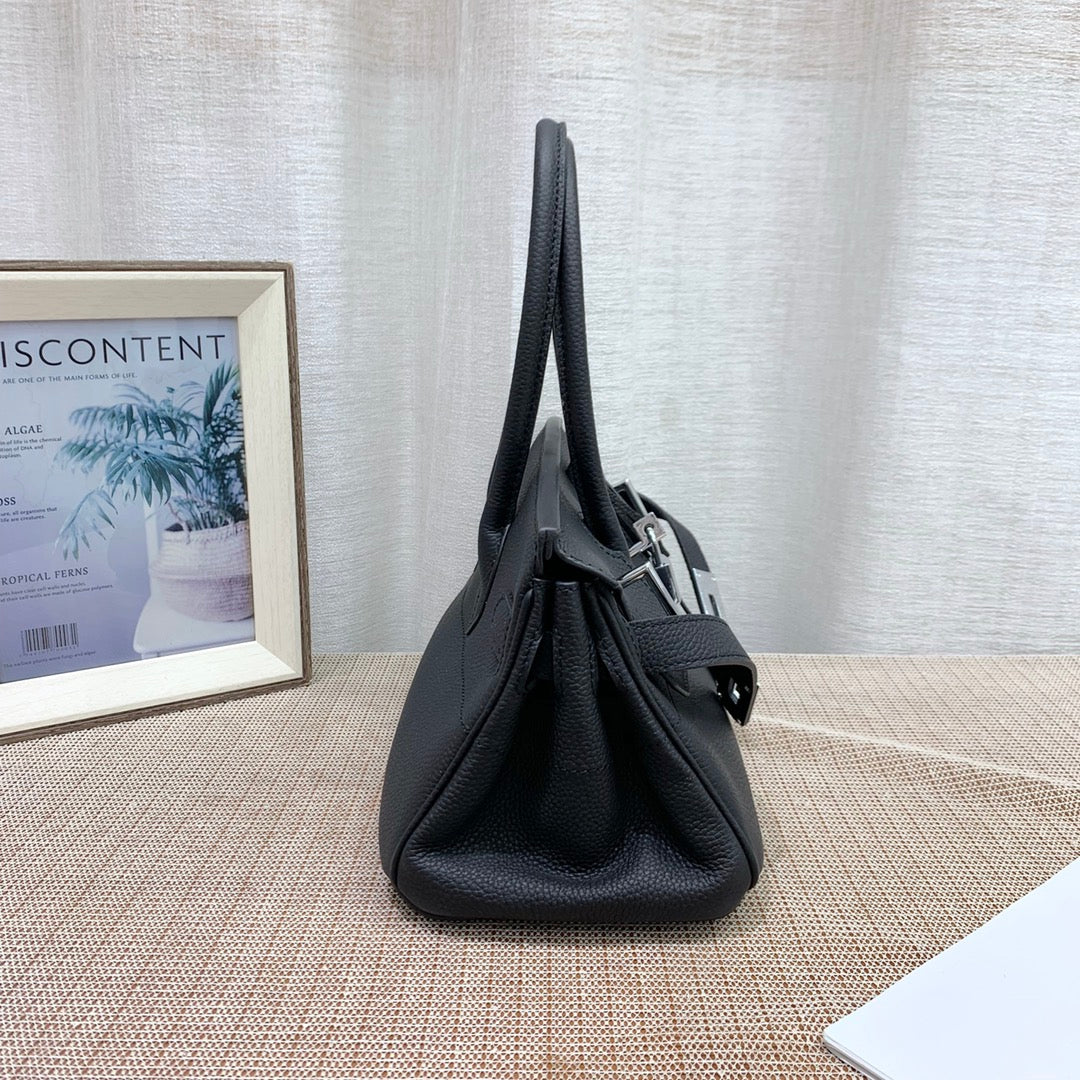 Structured Cowhide Leather Handbag