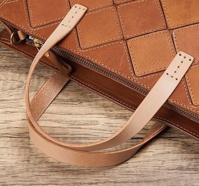 Handcrafted Italian Quilted Leather Tote