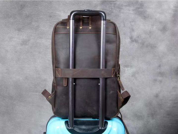 Premium Cowhide Leather Backpack - with Upgraded Design