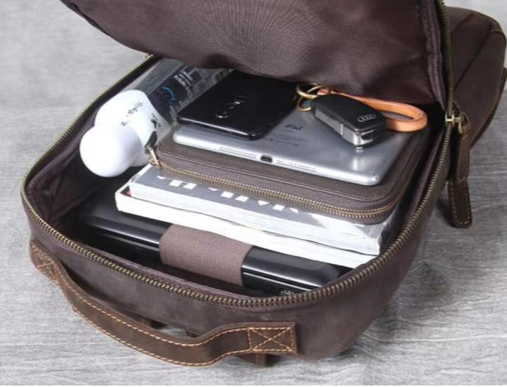 Premium Cowhide Leather Backpack - with Upgraded Design