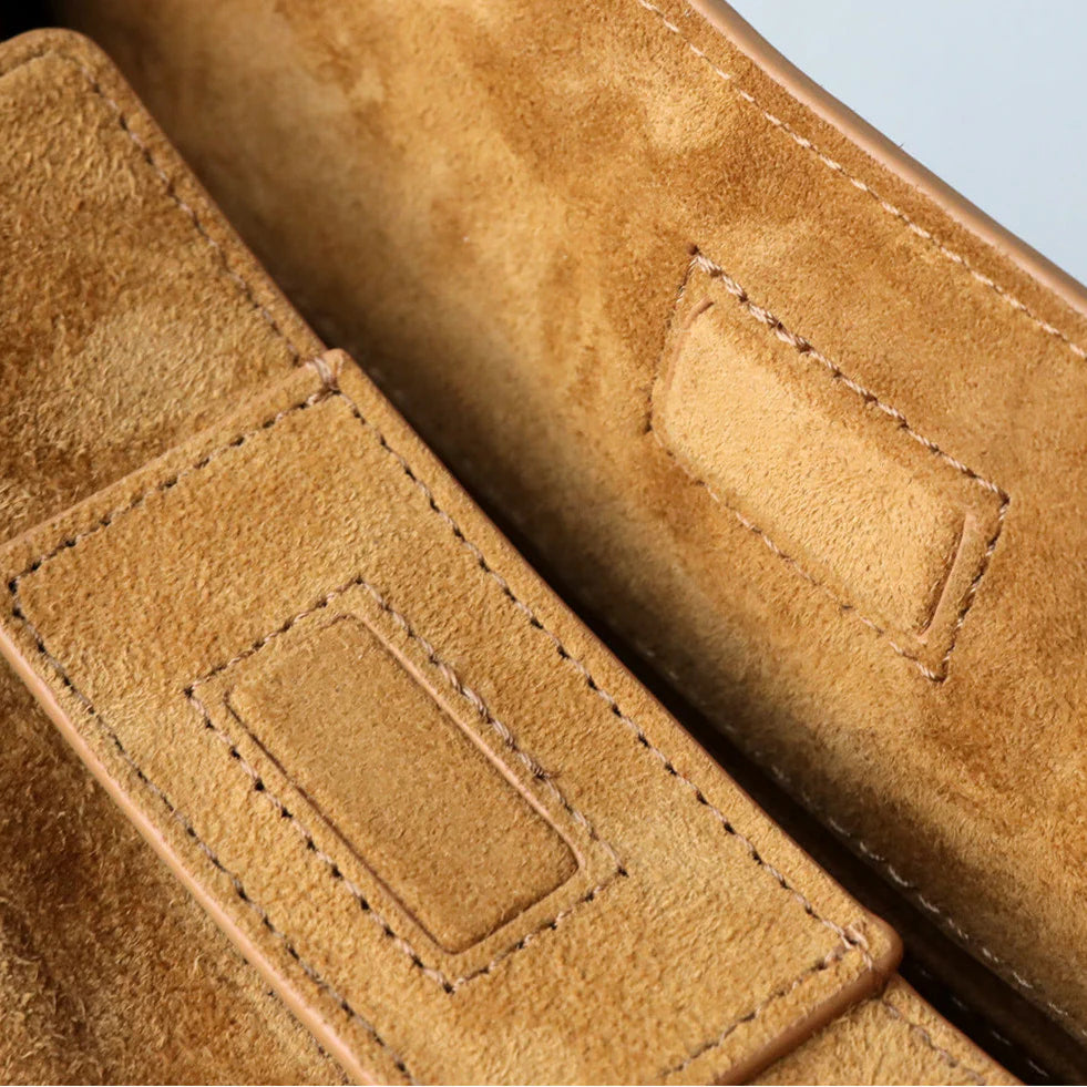 Premium Lambskin Suede Shoulder &amp; Crossbody Bag