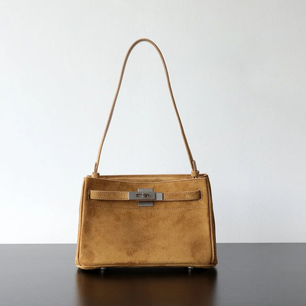 Premium Lambskin Suede Shoulder &amp; Crossbody Bag