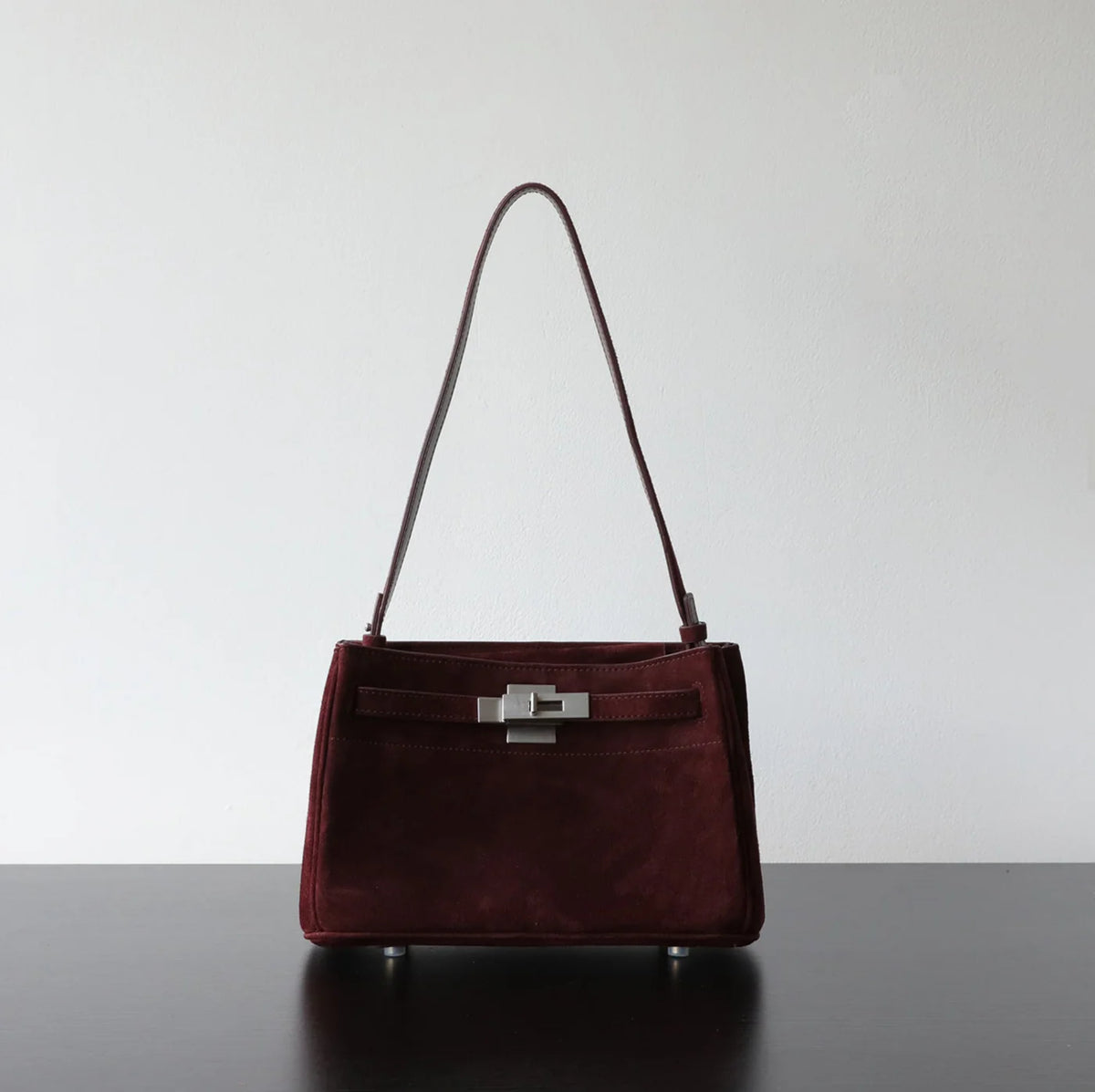Premium Lambskin Suede Shoulder &amp; Crossbody Bag