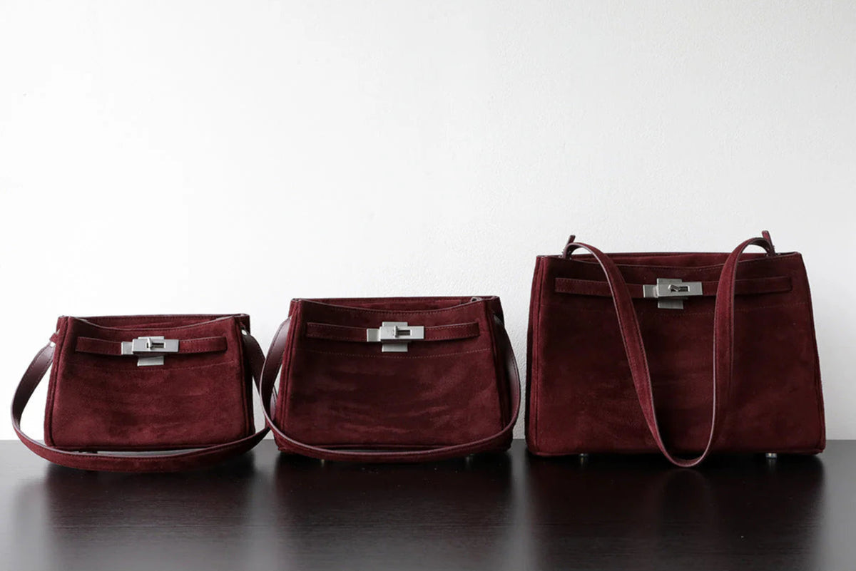 Premium Lambskin Suede Shoulder &amp; Crossbody Bag