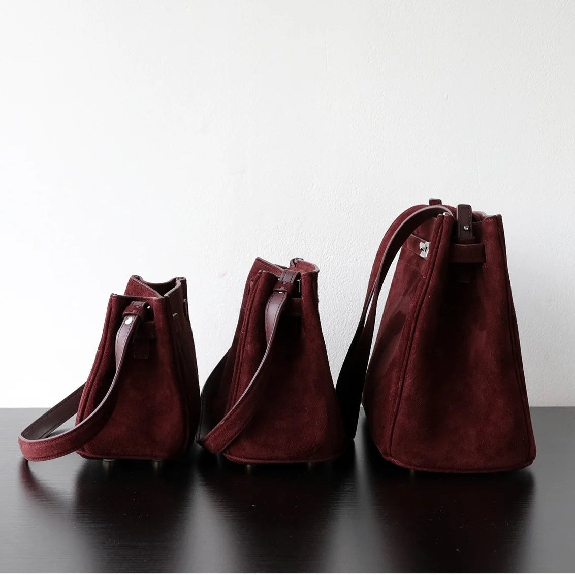 Premium Lambskin Suede Shoulder &amp; Crossbody Bag
