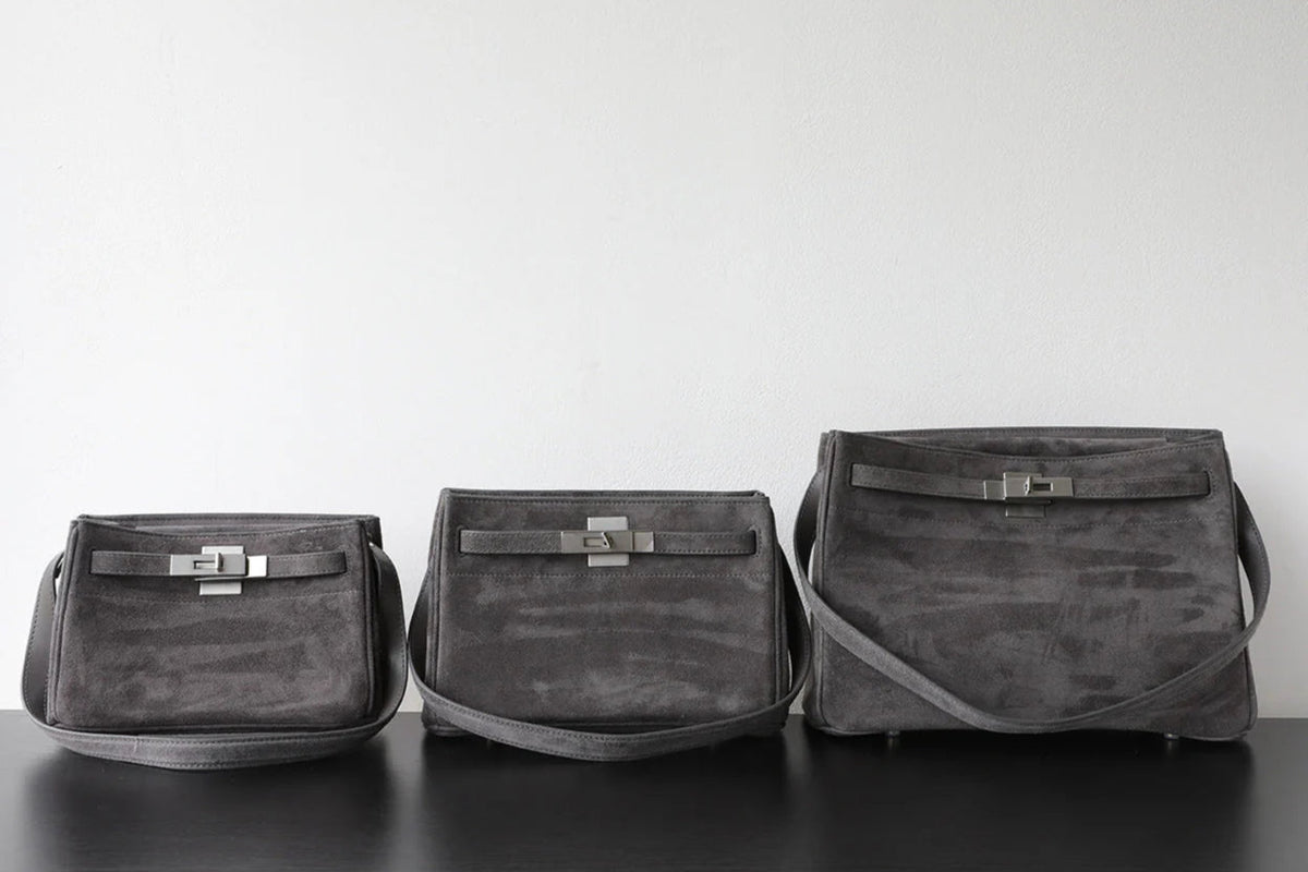 Premium Lambskin Suede Shoulder &amp; Crossbody Bag