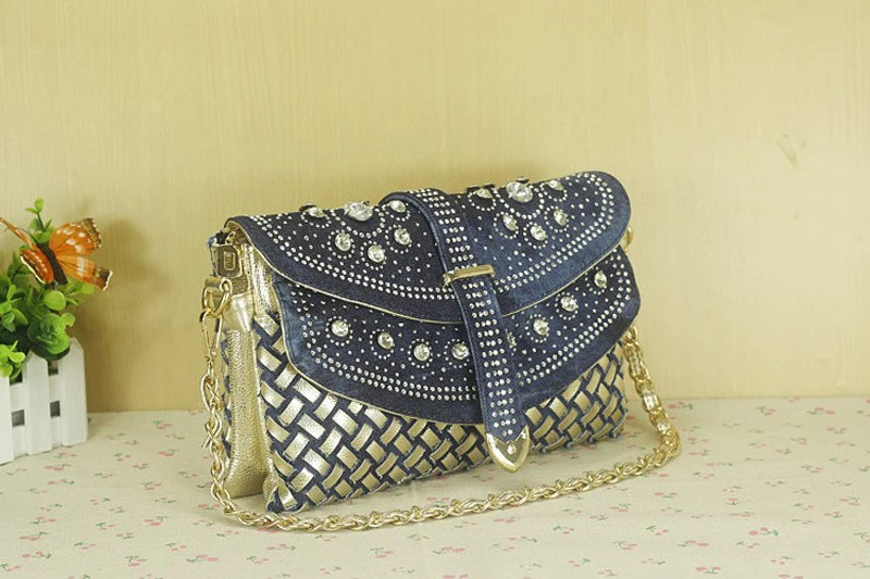 Vintage Shoulder Rhinestone Bag