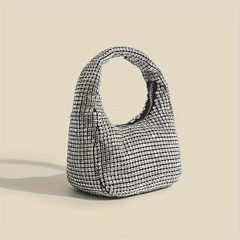 Sparkly Rhinestone Mini Hobo Bag