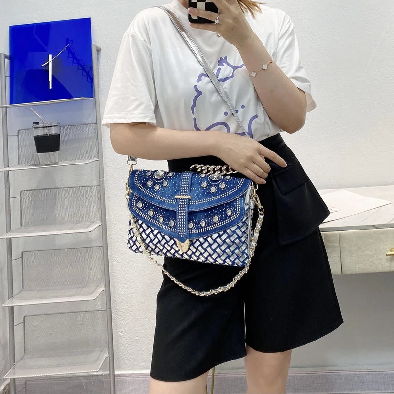 Vintage Shoulder Rhinestone Bag