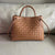 Leather woven Tote Bag