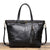 Vintage Brass Leather Tote