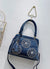 Denim Rhinestone-Tassel bag
