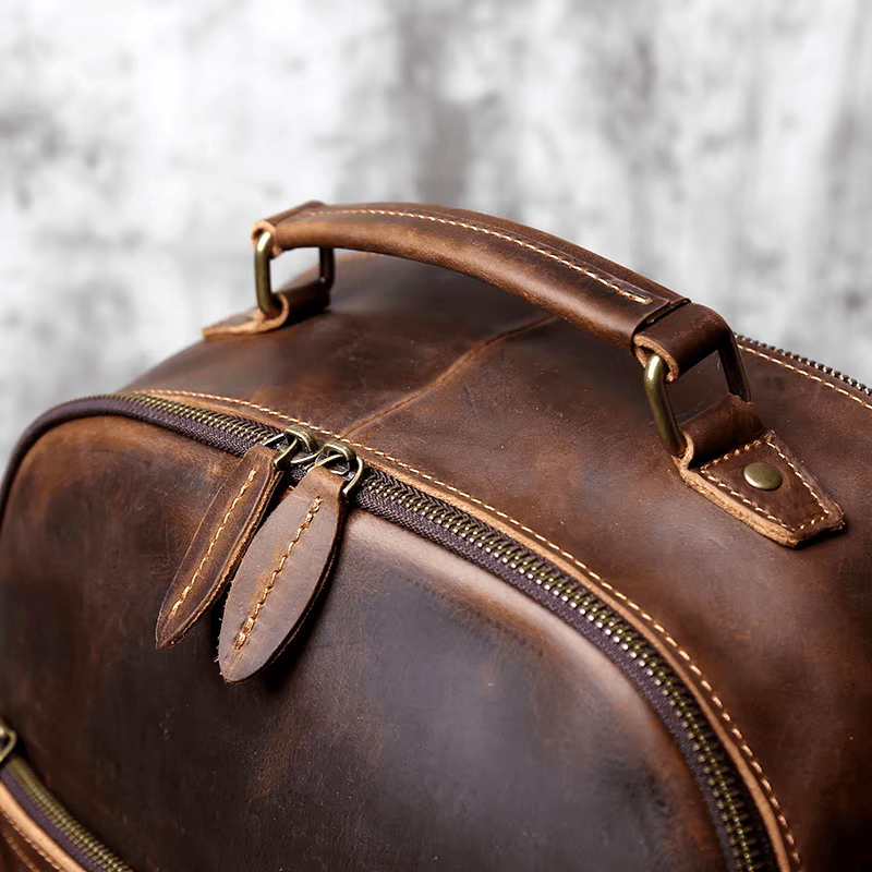 cowhide leather backpack Small Vintage for Women Genuine Daypack this backpack combines rugged style with everyday function Vintage Cowhide Leather Backpack -