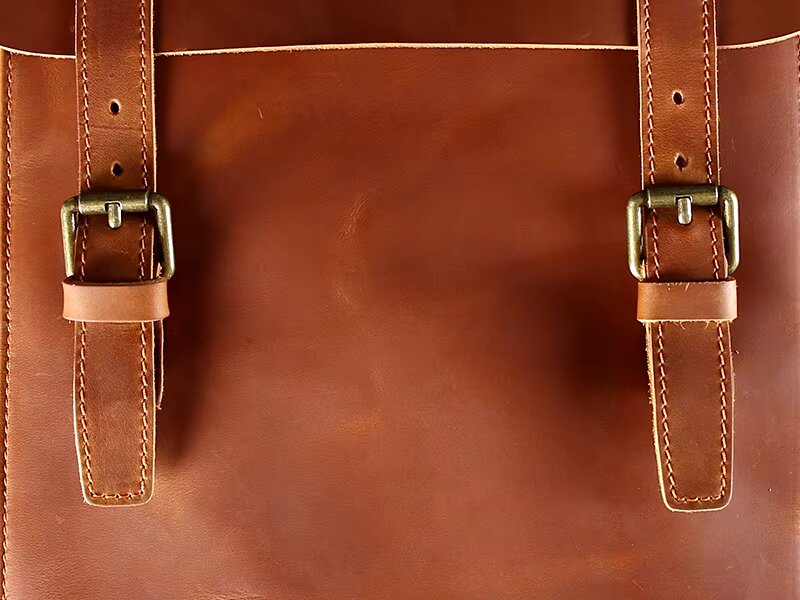 Retro Crazy Horse Leather Backpack