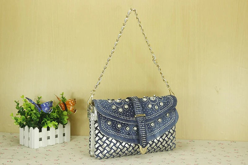 Vintage Shoulder Rhinestone Bag