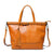 Vintage Brass Leather Tote