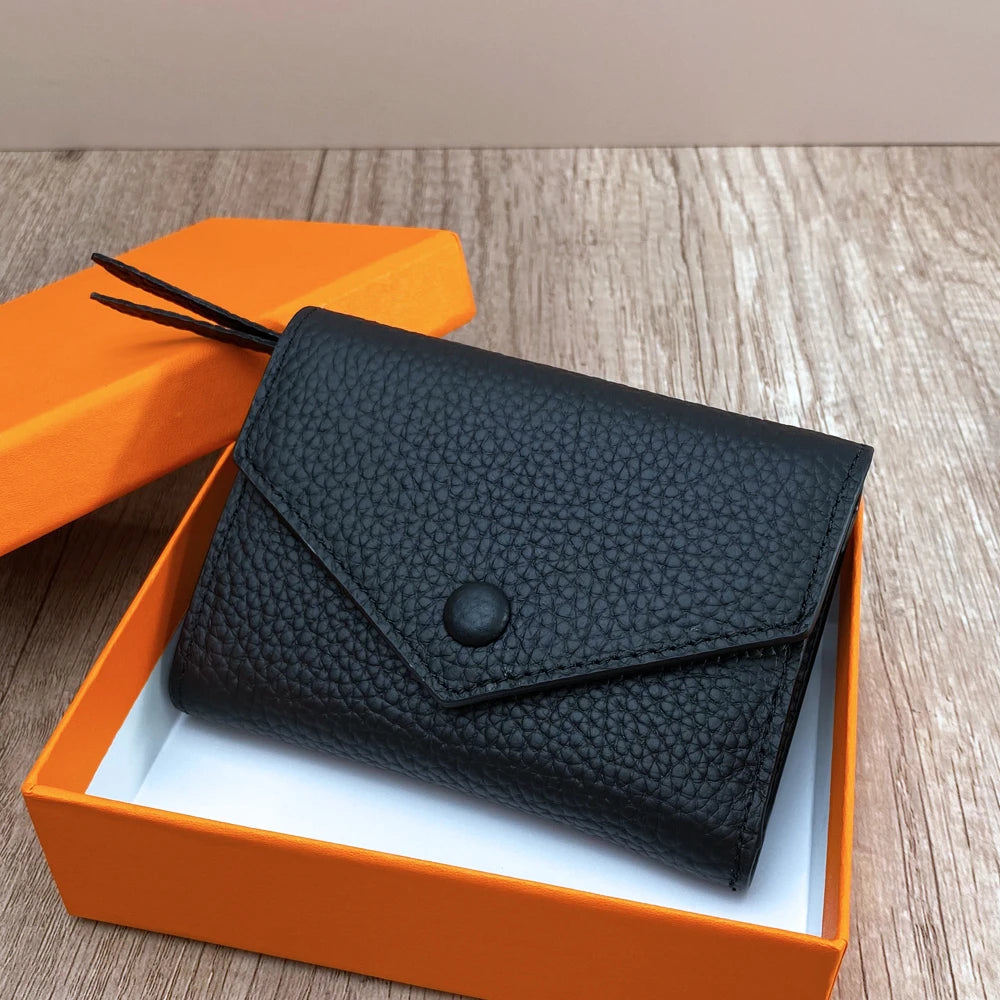 Leather Coin &amp; Card Wallet