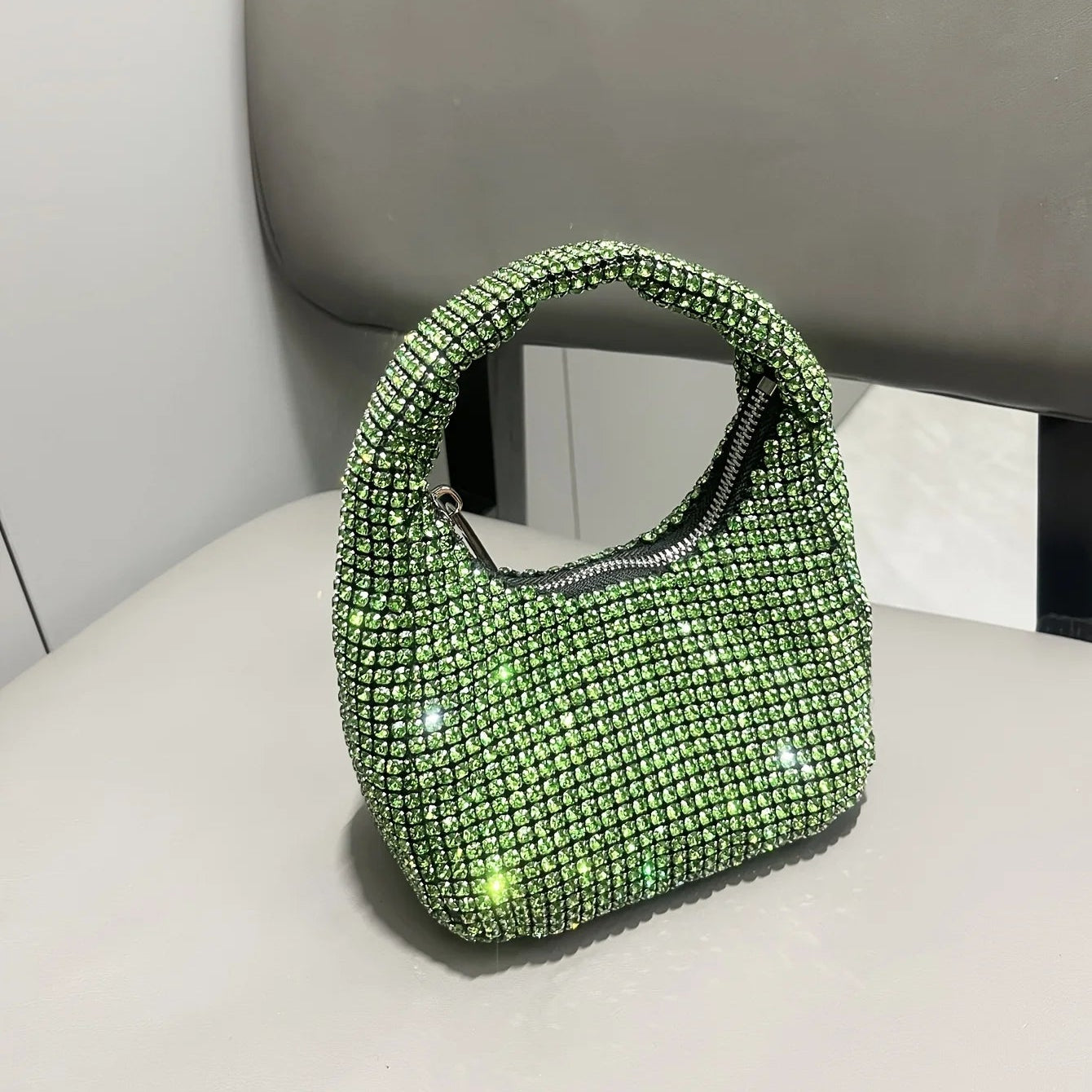 Sparkly Rhinestone Mini Hobo Bag
