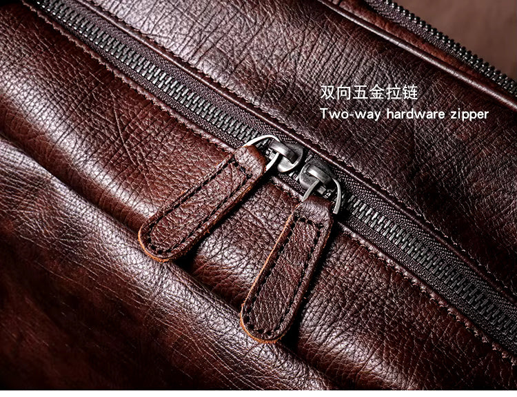 Distressed Leather Rucksack