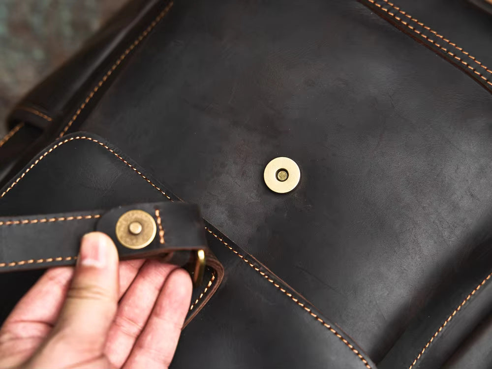 Vintage Cowhide Leather Backpack