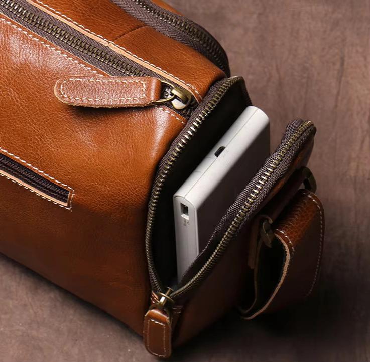 Rugged Leather Shoulder Bag