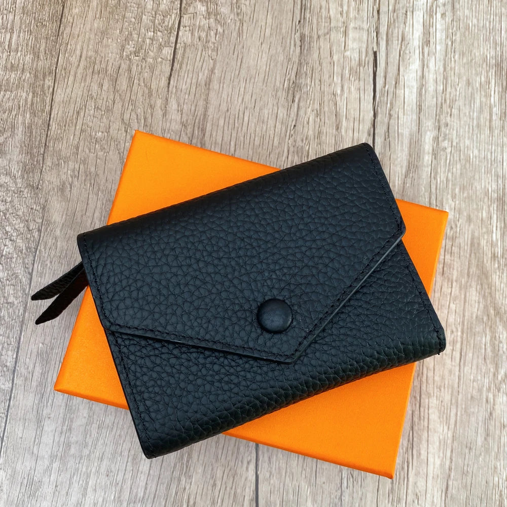 Leather Coin &amp; Card Wallet