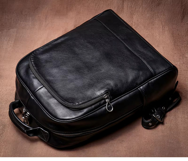 Distressed Leather Rucksack