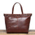 Vintage Brass Leather Tote