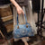 Denim-rhinestones shoulder bag
