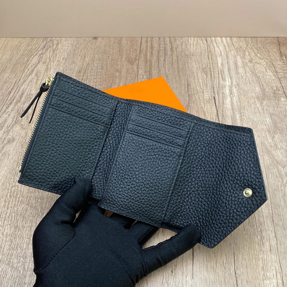 Leather Coin &amp; Card Wallet