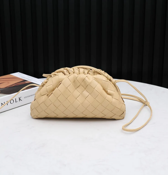 The Woven Pouch  leather clutch bag