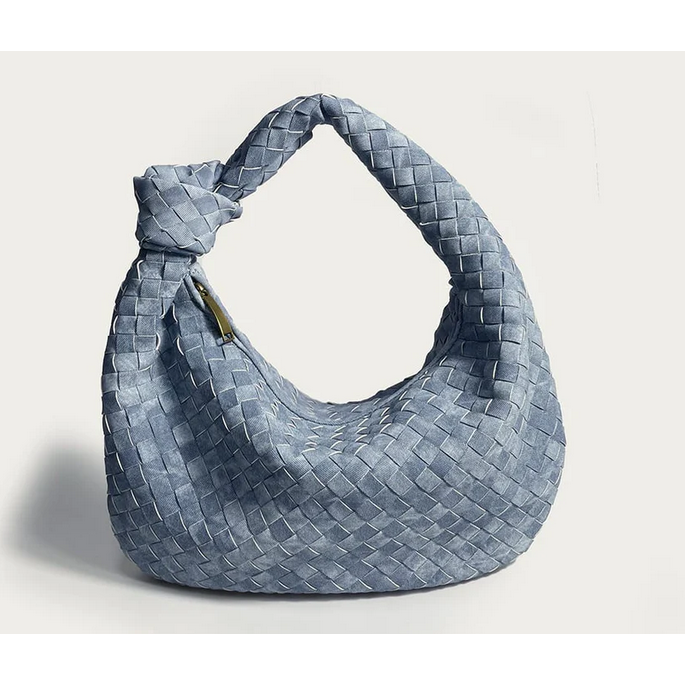 Denim Woven Knot bag