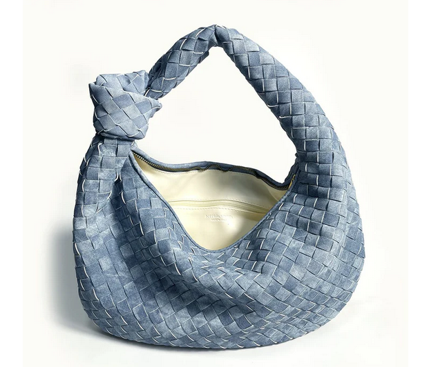 Denim Woven Knot bag