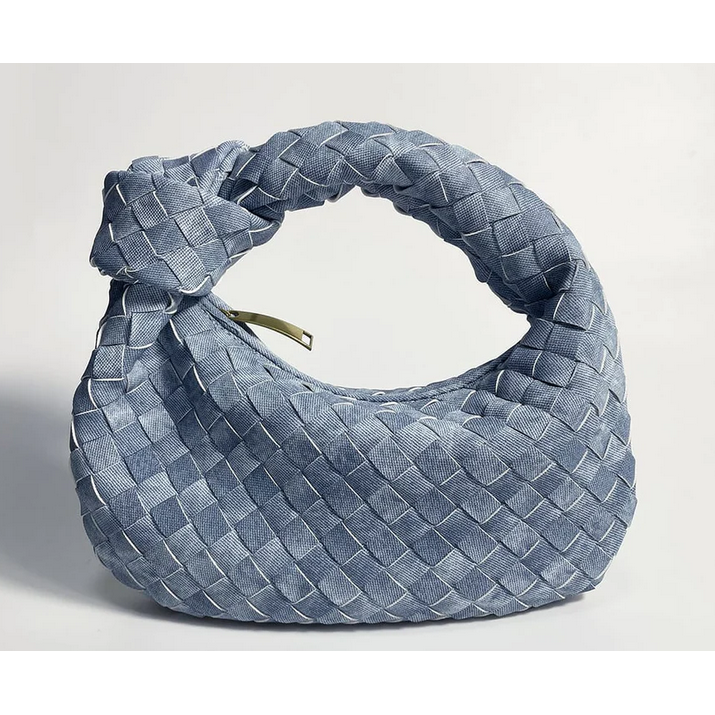 Denim Woven Knot bag