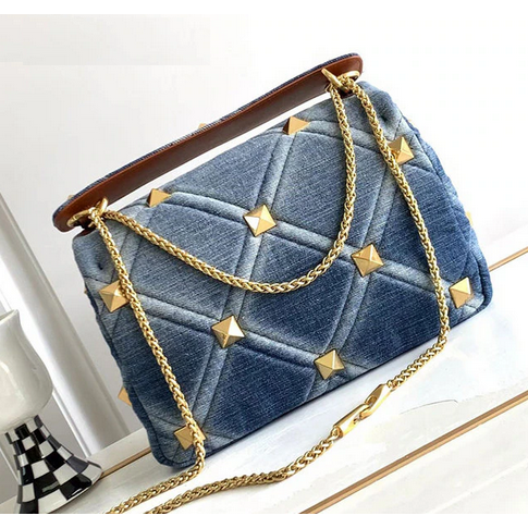 medium denim shoulder bag