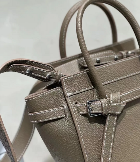 Medium Gate Top Handle Leather Handbag